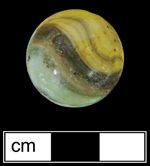 18BC27 -Machine made glass marbles, various types - from group shot above -  - click image to see larger view.